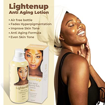 LightenUp Anti-Aging Body Lotion 400ml - Formulated to Fade Dark Spots, Anti-Aging and Anti-Oxidant Properties, with Argan Oil and Shea Butter